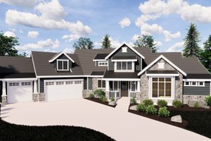 Dream House Plan - Craftsman Exterior - Front Elevation Plan #920-10
