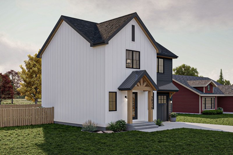 House Blueprint - Exterior - Other Elevation for Modern House Plan #455-571 - 3 bed, 1.5 bath