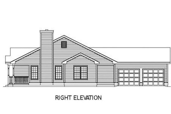 Exterior - Other Elevation 1 for Farmhouse House Plan #57-117 - 3 bed, 2 bath
