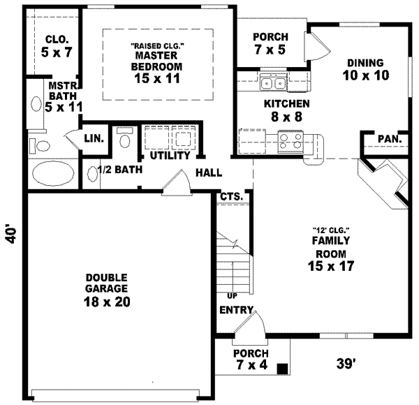 European Floor Plan - Main Floor Plan #81-673