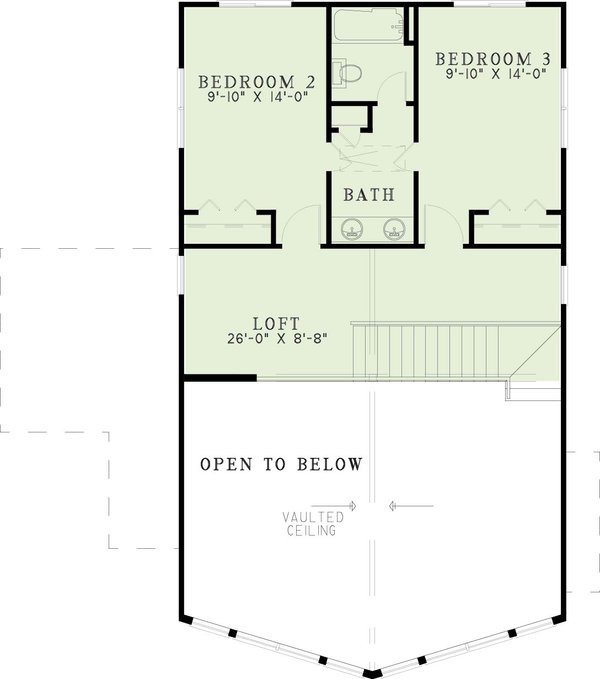 Dream House Plan - Cabin Floor Plan - Upper Floor Plan #17-248