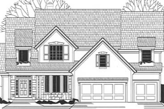 Exterior - Front Elevation for Traditional House Plan #67-572 - 4 bed, 3.5 bath