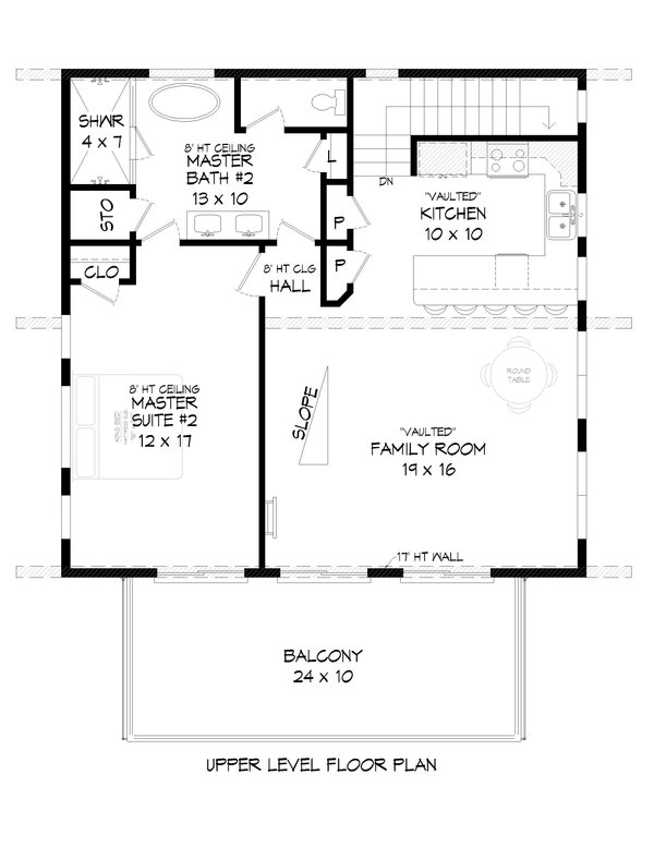 House Blueprint - Modern Floor Plan - Upper Floor Plan #932-620