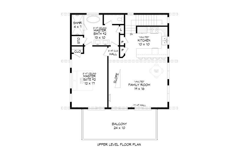 House Plan Design - Floor Plan - Upper Floor for Modern House Plan #932-620 - 2 bed, 2 bath