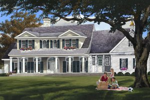 Colonial style home, elevation