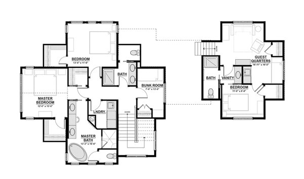 Floor Plan - Upper Floor for Traditional House Plan #928-411 - 4 bed, 3.5 bath