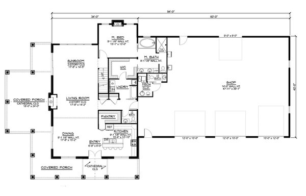 Architectural House Design - Country Floor Plan - Main Floor Plan #1064-239