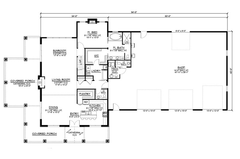 Country Style House Plan - 2 Beds 2.5 Baths 2769 Sq/Ft Plan #1064-239 ...