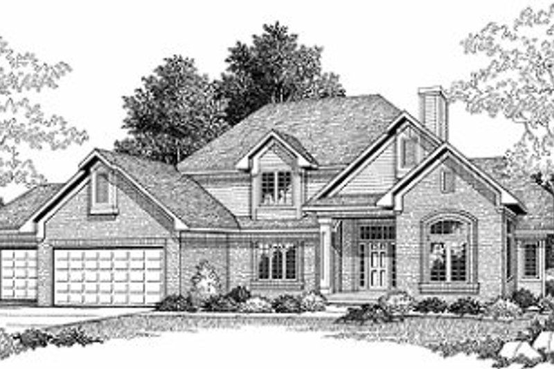 House Blueprint - Traditional Exterior - Front Elevation Plan #70-419