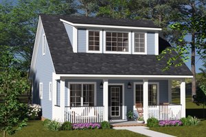 House Blueprint - Cottage Exterior - Front Elevation Plan #513-2389