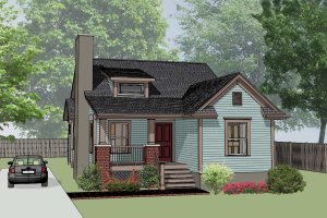 Cottage Exterior - Front Elevation Plan #79-139
