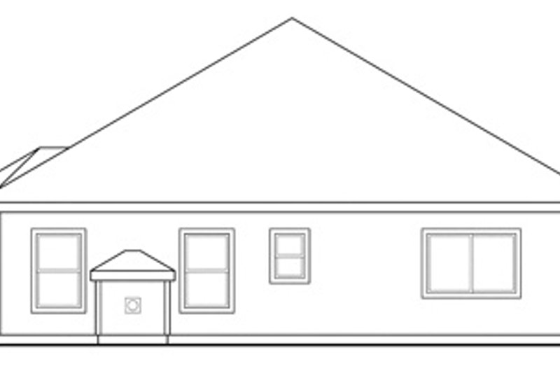 Home Plan - Exterior - Rear Elevation for Ranch House Plan #124-313 - 3 bed, 2 bath