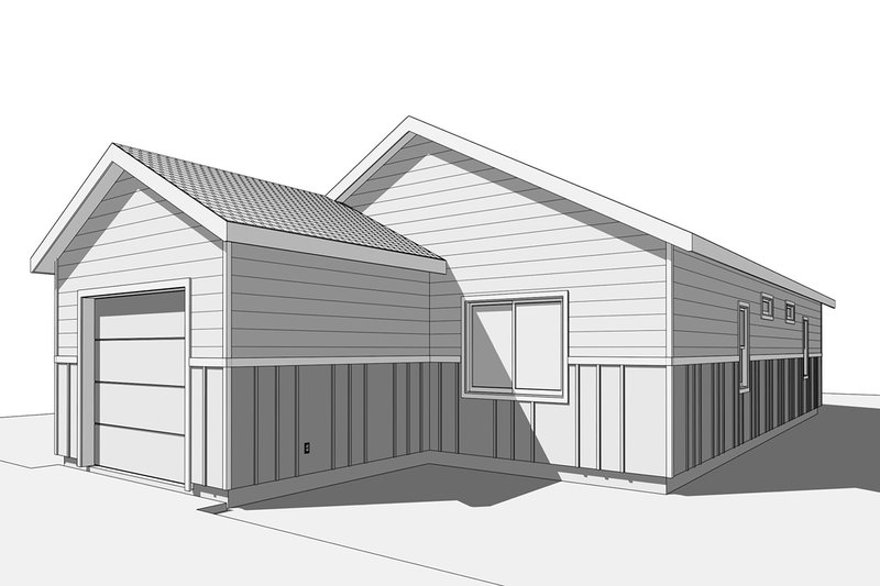House Design - Exterior - Rear Elevation 1 for Cottage House Plan #1099-5 - 2 bed, 2 bath