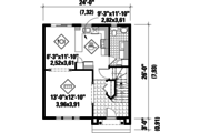 Country Style House Plan - 3 Beds 1 Baths 1264 Sq/Ft Plan #25-4728 