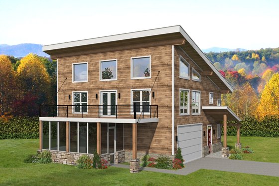 3 Car Garage House Plan with Apartment