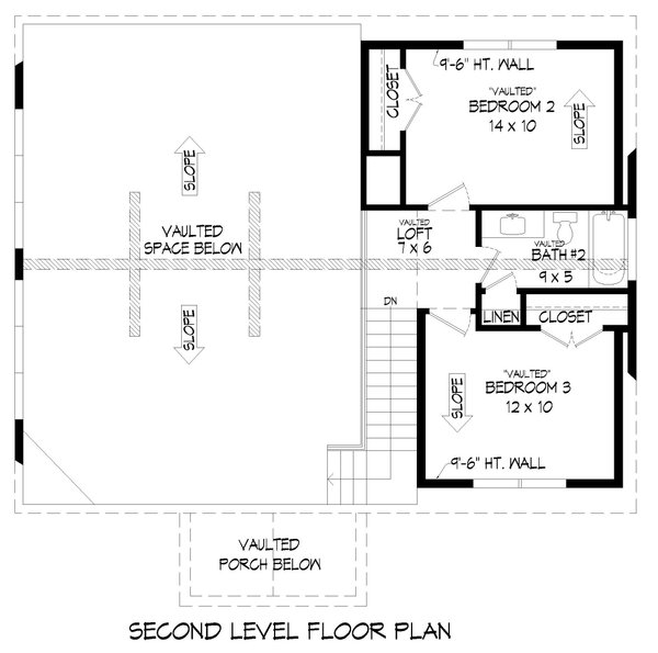 Traditional Floor Plan - Upper Floor Plan #932-478