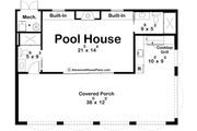 Mediterranean Style House Plan - 0 Beds 2 Baths 453 Sq/Ft Plan #455-473 