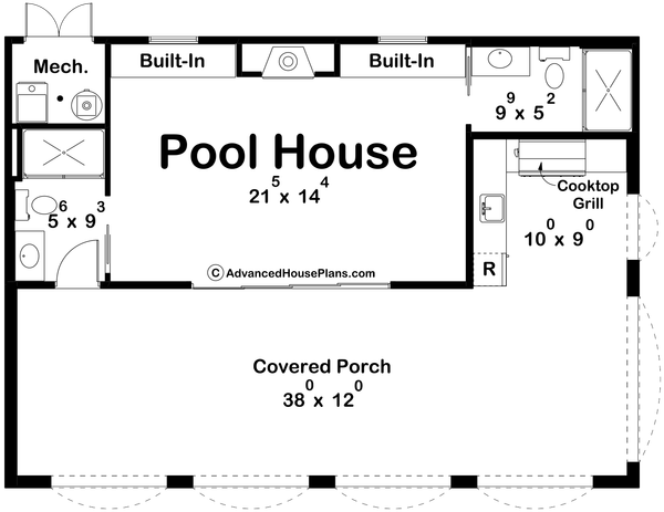 Mediterranean Floor Plan - Main Floor Plan #455-473