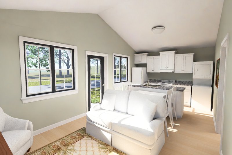 Home Plan - Interior - Family Room 2 for Cottage House Plan #513-2493 - 1 bed, 1 bath