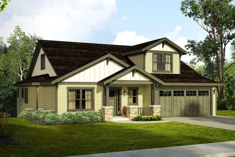 Dream House Plan - Craftsman Exterior - Front Elevation Plan #124-1020