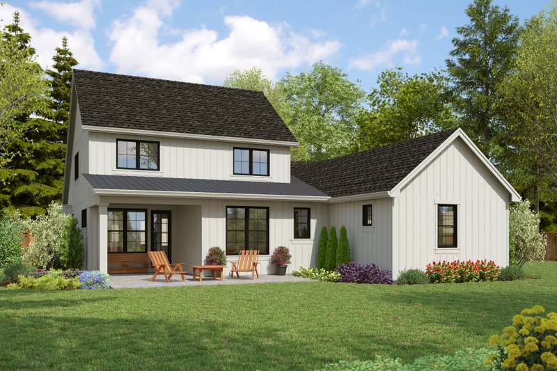 Home Plan - Exterior - Rear Elevation for Farmhouse House Plan #48-1108 - 4 bed, 3.5 bath