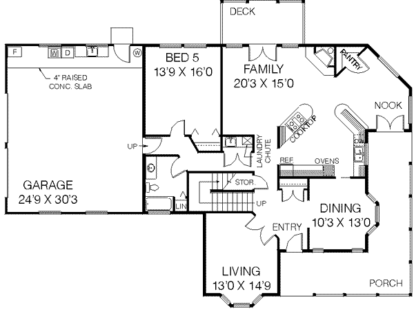 Country Floor Plan - Main Floor Plan #60-417