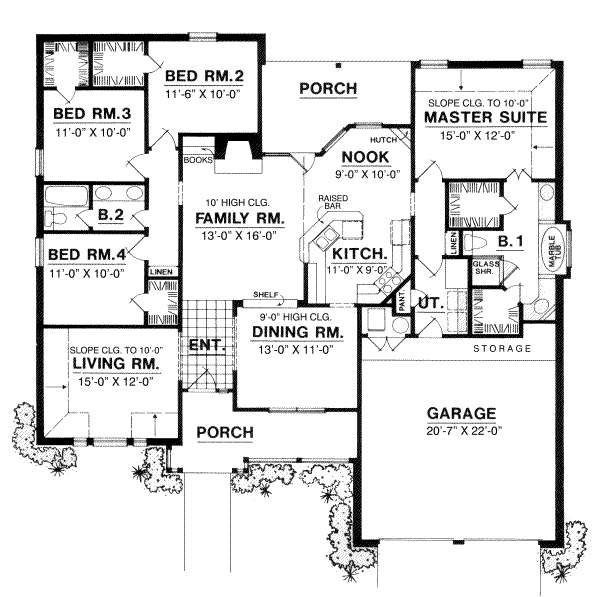 Traditional Floor Plan - Main Floor Plan #40-209