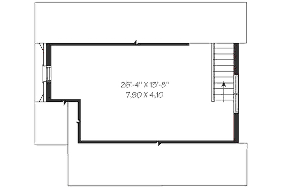 Floor Plan - Upper Floor for Traditional House Plan #23-437, 0 bath