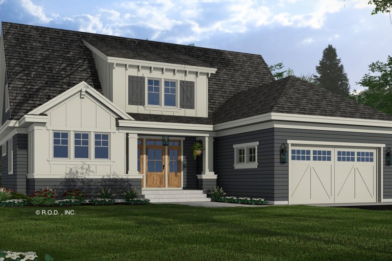 House Blueprint - Craftsman Exterior - Front Elevation Plan #51-1300