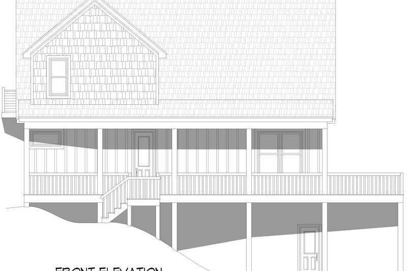 Dream House Plan - Exterior - Front Elevation 3 for Southern House Plan #932-1077 - 2 bed, 2.5 bath