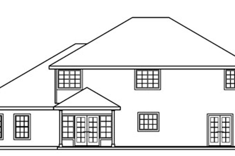 House Plan Design - Exterior - Rear Elevation for Farmhouse House Plan #124-529 - 4 bed, 3.5 bath