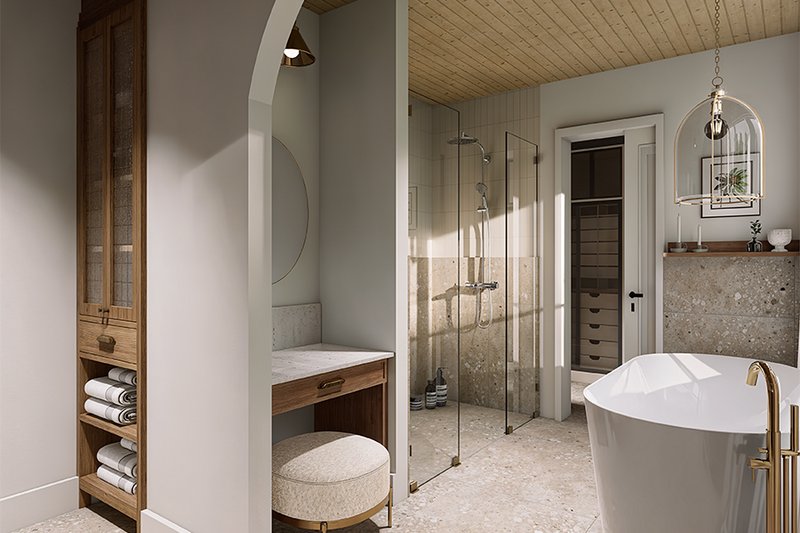 House Blueprint - Interior - Master Bathroom for Country House Plan #23-2832 - 3 bed, 1.5 bath