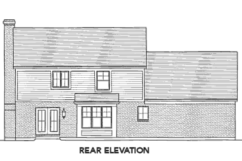 Home Plan - Exterior - Rear Elevation for Traditional House Plan #46-457 - 4 bed, 2.5 bath