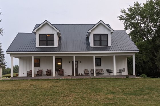 Exterior - Rear Elevation for Farmhouse House Plan #932-345 - 3 bed, 2.5 bath