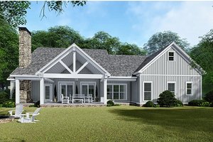 Exterior - Rear Elevation for Country House Plan #923-132 - 3 bed, 2.5 bath
