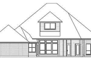 Exterior - Rear Elevation for European House Plan #84-253 - 3 bed, 3 bath