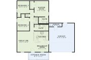Southern Style House Plan - 3 Beds 2 Baths 1023 Sq/Ft Plan #17-537 Floor 