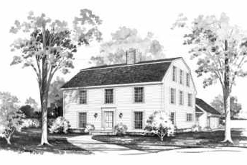 House Blueprint - Colonial Exterior - Front Elevation Plan #72-369