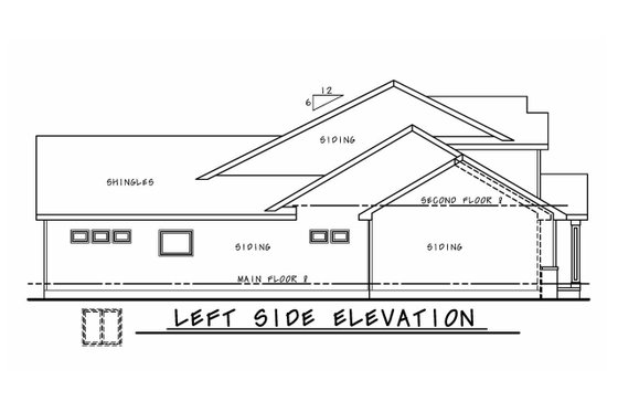 Exterior - Other Elevation for Craftsman House Plan #20-2359 - 3 bed, 3 bath
