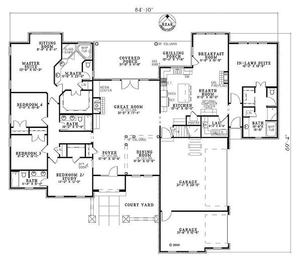 Dream House Plan - European Floor Plan - Main Floor Plan #17-207