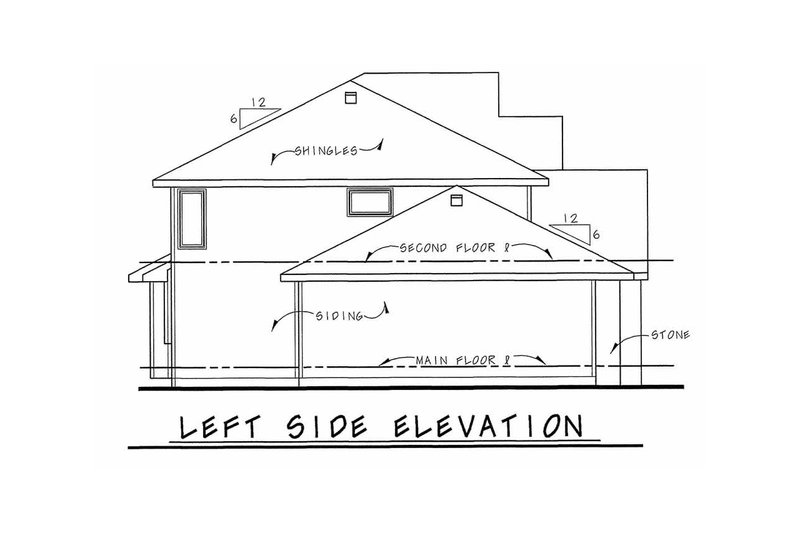 Dream House Plan - Exterior - Other Elevation for Craftsman House Plan #20-2127 - 4 bed, 3.5 bath