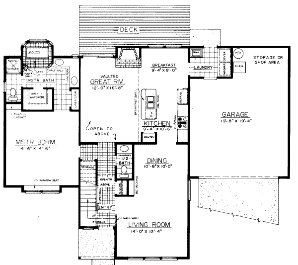 Traditional Floor Plan - Main Floor Plan #303-106