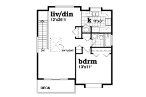 Floor Plan - Upper Floor for Country House Plan #47-516 - 1 bed, 1 bath