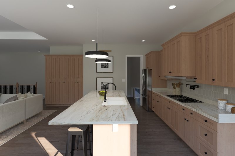 House Blueprint - Interior - Kitchen 1 for European House Plan #1060-443 - 3 bed, 2 bath