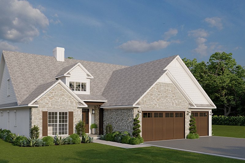 Cottage Style House Plan - 4 Beds 3 Baths 2006 Sq/Ft Plan #923-294