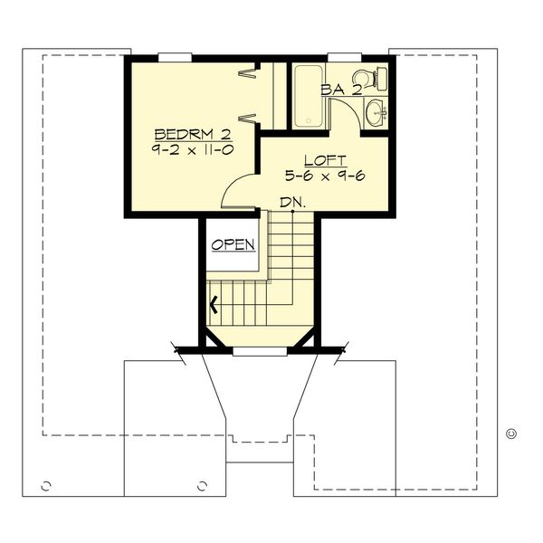 Traditional Floor Plan - Upper Floor Plan #132-220