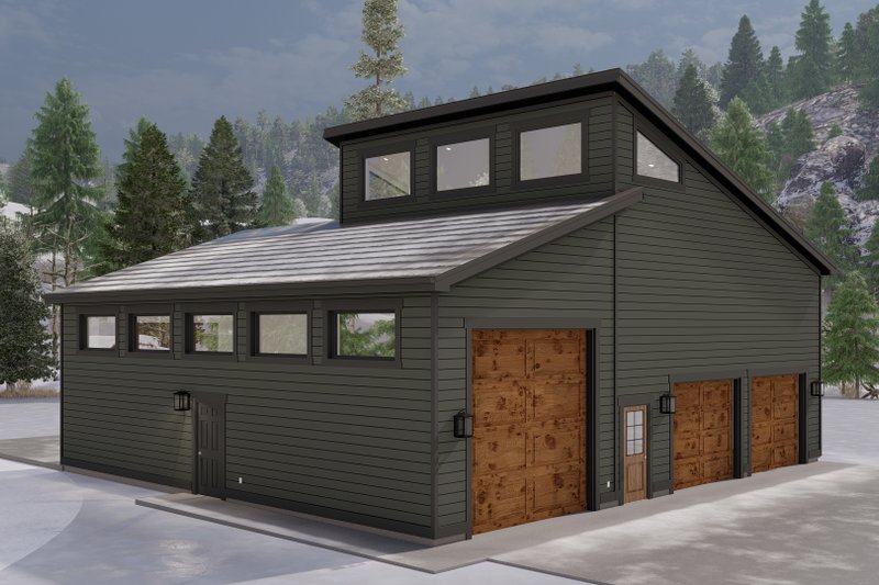 Architectural House Design - Exterior - Front Elevation 3 for Modern House Plan #1060-117 - 1 bed, 1.5 bath