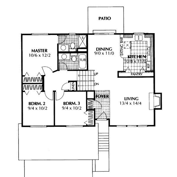 Home Plan - Traditional Floor Plan - Main Floor Plan #87-404