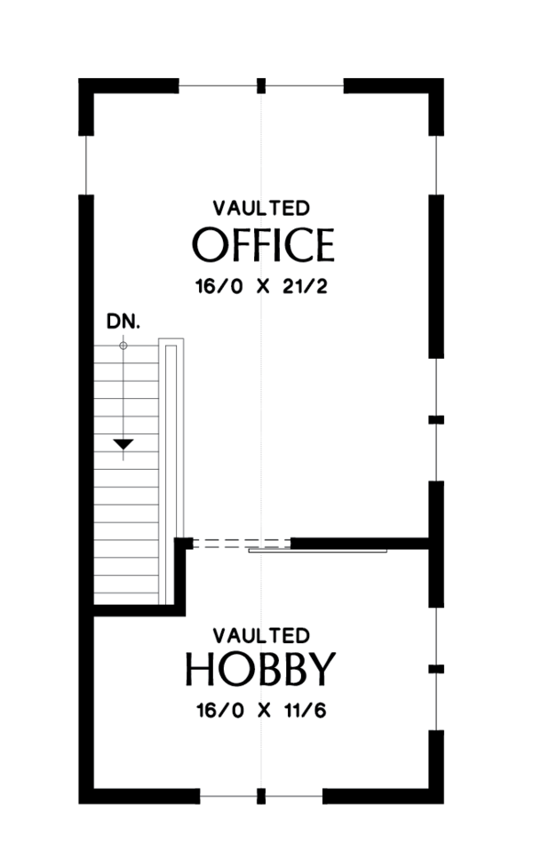 Modern Floor Plan - Upper Floor Plan #48-694