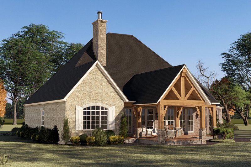 Architectural House Design - Exterior - Front Elevation 6 for European House Plan #17-3447 - 5 bed, 3.5 bath